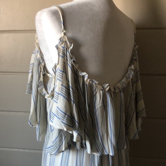 Misa Los Angeles Cream Gauze Flounce Maxi Size XS - Picture 7 of 12